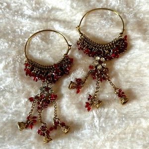Gold tone earrings